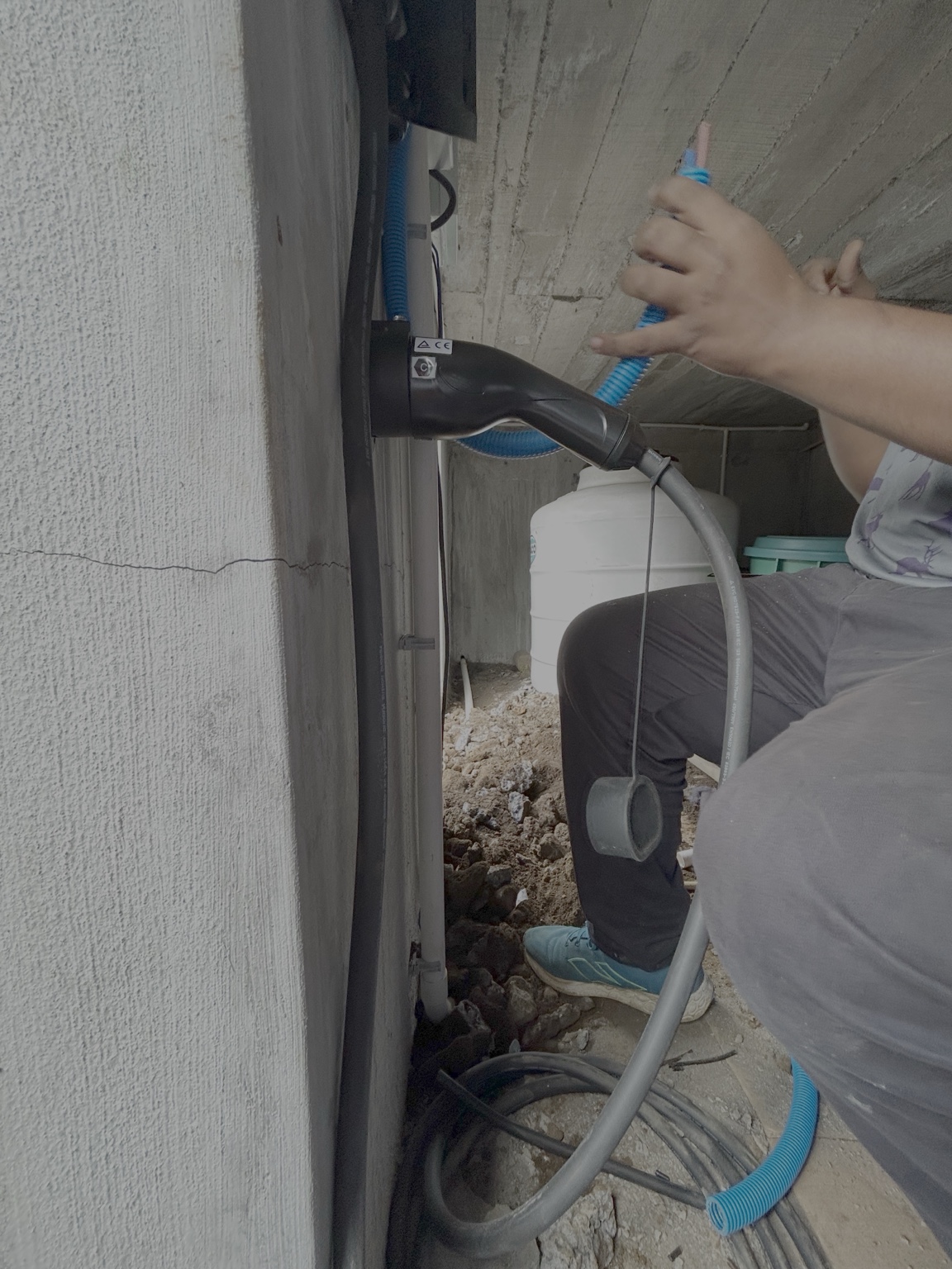EV cable installation